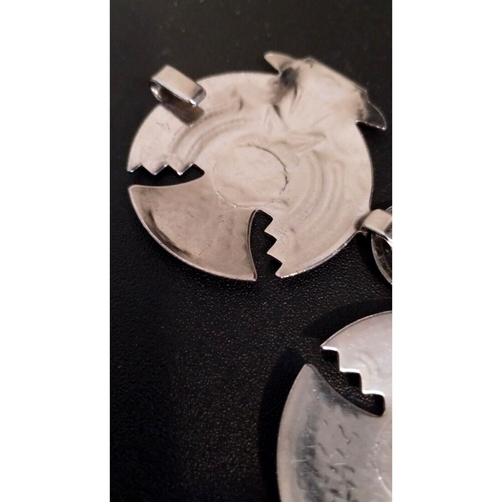 Ornamental Thunderbird Large Silvertone Southwest Style Necklace or Belt 31" - Picture 7 of 8